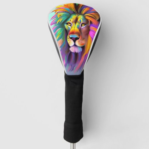 Abstract Lion Face Mystical Fantasy Art Golf Head Cover
