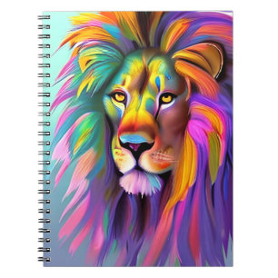 Abstract Lion Face Mystical Fantasy Art Notebook