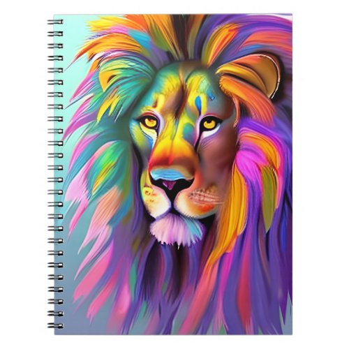 Abstract Lion Face Mystical Fantasy Art Notebook