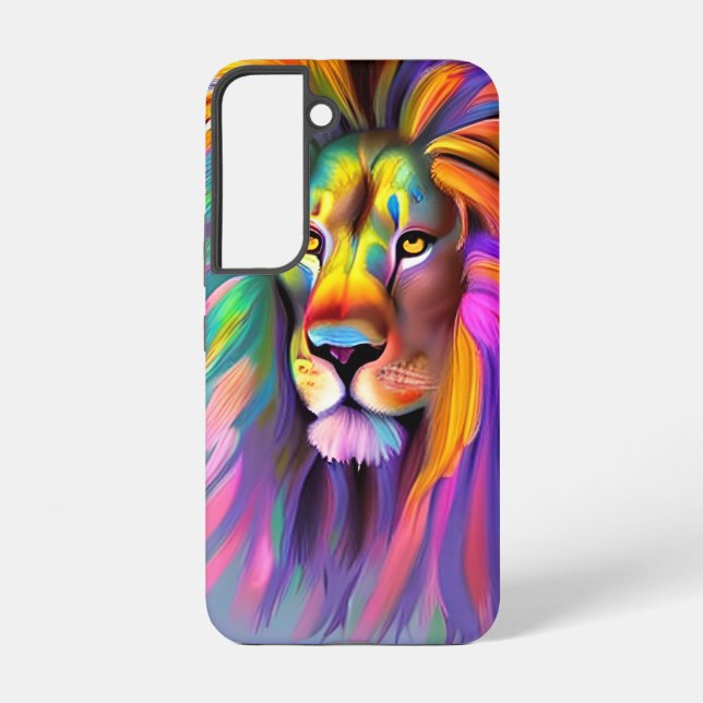 Abstract Lion Face Mystical Fantasy Art Samsung Galaxy Case (Back)