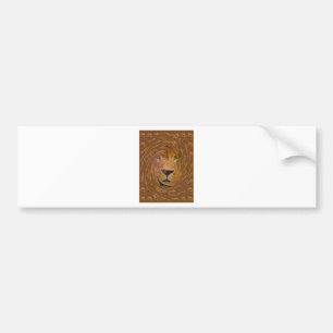 Abstract Lion Safari Art Print Bumper Sticker