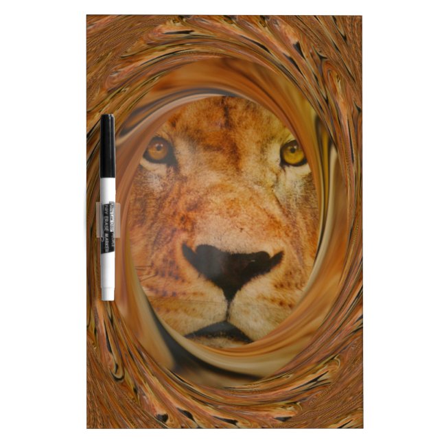Abstract Lion Safari Art Print Dry-Erase Board (Front)