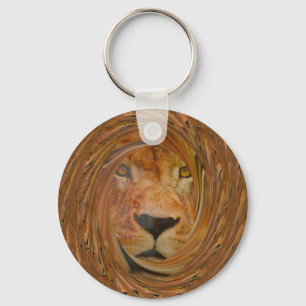 Abstract Lion Safari Art Print Keychain