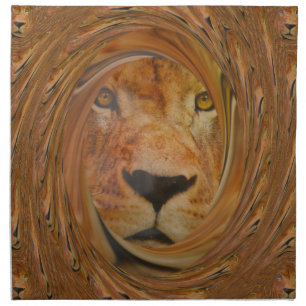 Abstract Lion Safari Art Print Napkin
