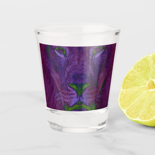Abstract Lion Shot Glass (Front)