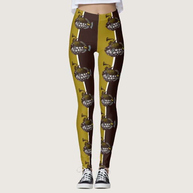 Abstract Lionfish Leggings (Front)