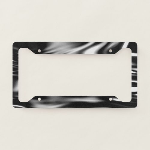 Abstract Liquid _ BW License Plate Frame