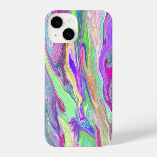 Abstract Liquid Blue Green Color  iPhone 14 Case