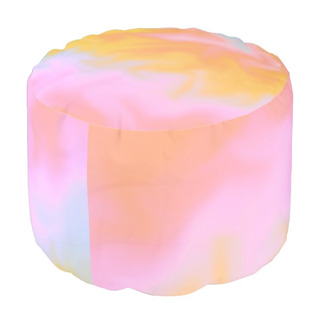 Abstract Liquid Candy Pattern Pouf (Angled Front)