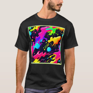 Abstract Liquid Color Explosion Art T-Shirt