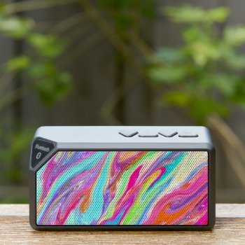 Abstract Liquid Color Neon  Bluetooth Speaker by MegaCase at Zazzle