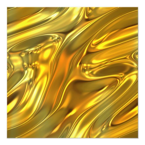 Abstract Liquid Gold Photo Print