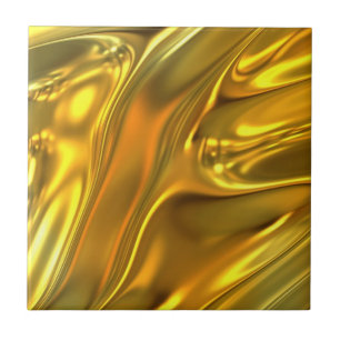 Abstract Liquid Gold Tile