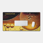 Abstract Liquid Macro Bubbles Personalized Desk Mat (Keyboard & Mouse)