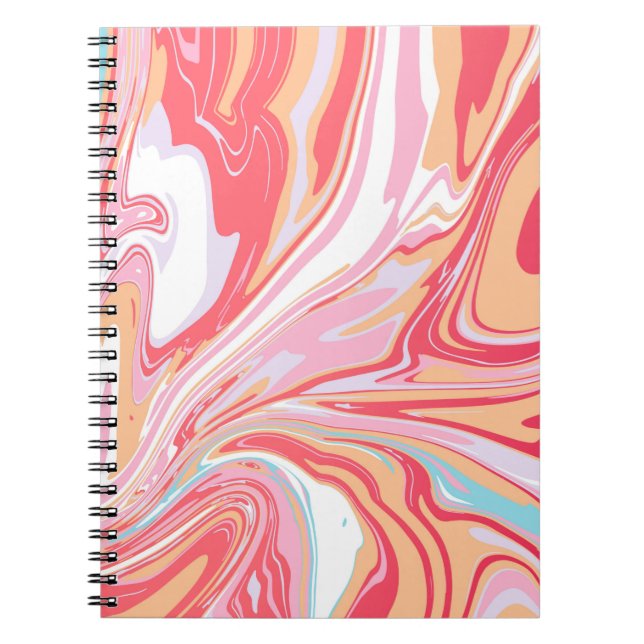 Abstract liquid marble or epoxy trending backgroun notebook (Front)