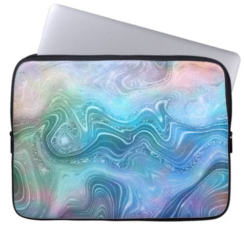 Abstract Liquid Marble Stone Texture background Laptop Sleeve