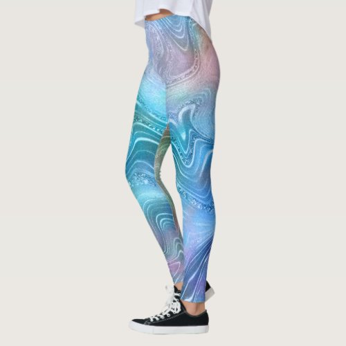 Abstract Liquid Marble Stone Texture background Leggings