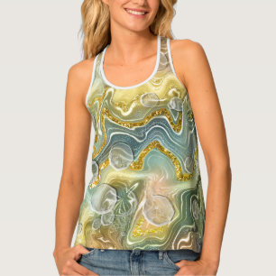 Abstract Liquid Marble Stone Texture background Tank Top
