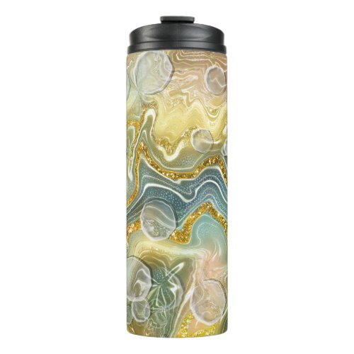 Abstract Liquid Marble Stone Texture background Thermal Tumbler