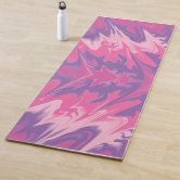 Spill - Blue, Olive Green, Pink and Cream Yoga Mat | Zazzle