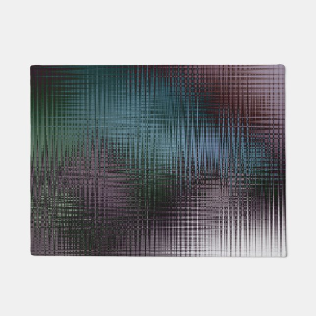 Abstract liquid texture ice glass crystal frozen m doormat (Front)