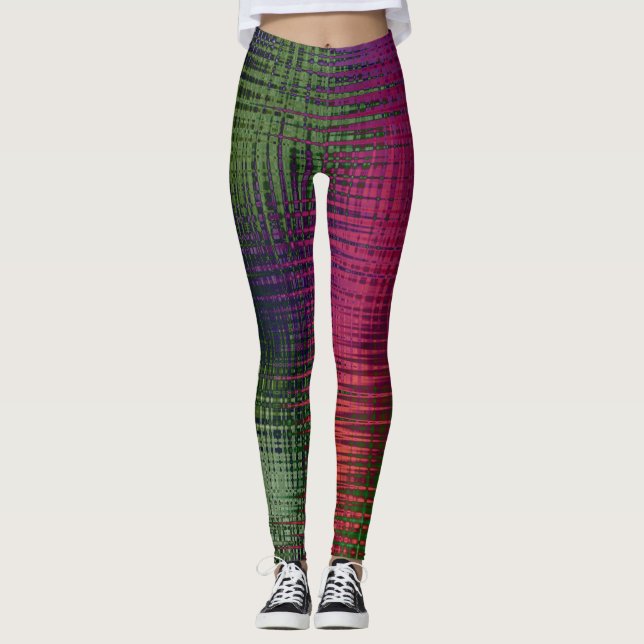 Abstract liquid texture ice glass crystal frozen m leggings (Front)
