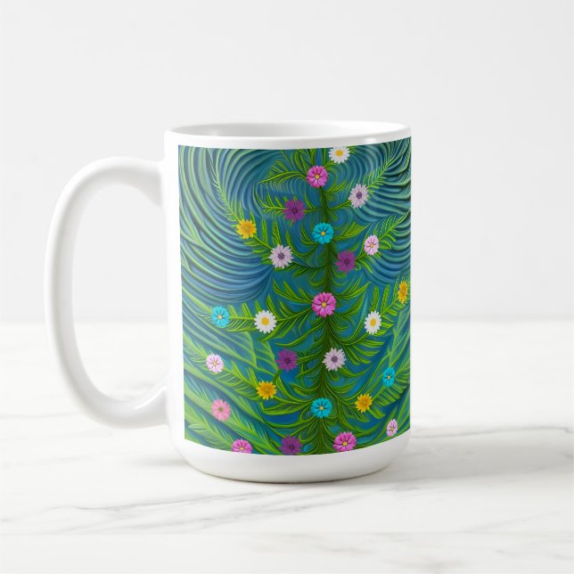 Abstract Little Daisy Garden Coffee Mug (Left)