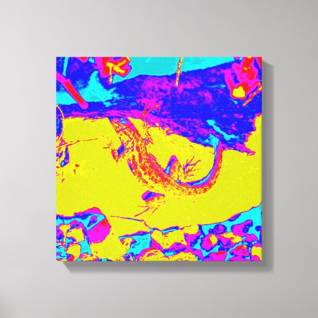 abstract lizard wrapped canvas print (Front)