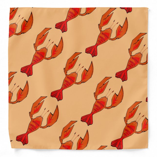 Abstract Lobster,C rawfish Bandana (Front)