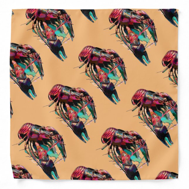 Abstract Lobster,C rawfish Bandana (Front)