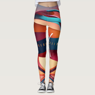 Abstract logo design leggings