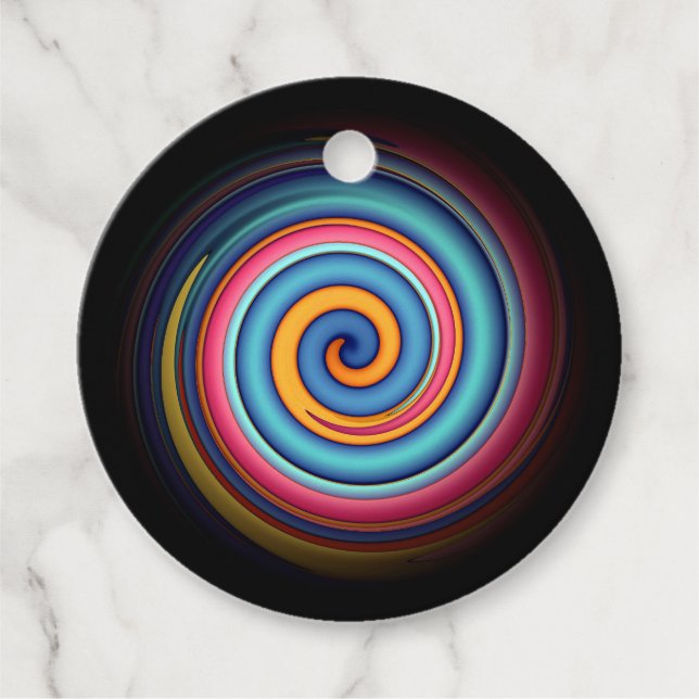 Abstract Lollipop  Favor Tags (Front)