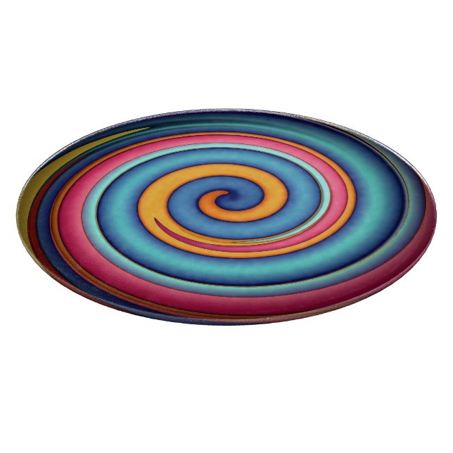 Abstract Lollipop Glass Cutting Board (Corner)