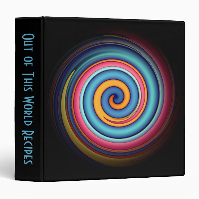 Abstract Lollipop Recipe Binder (Front/Spine)