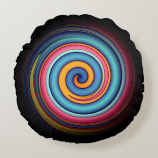 Abstract Lollipop Round Pillow