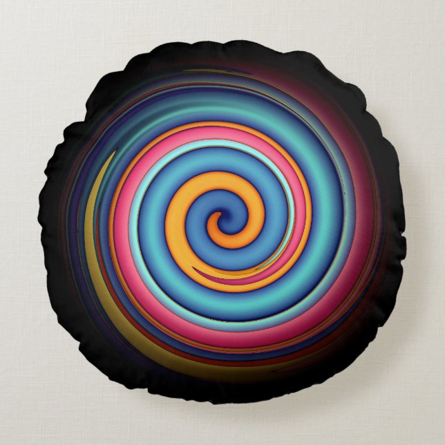 Abstract Lollipop  Round Pillow (Front)