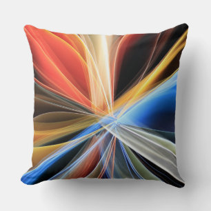 Abstract Long-Exposure Trails Throw Pillow