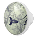 Abstract loon on a lake   drawer pull