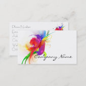 Abstract Lorikeet  Paint Splatters Business Card (Front/Back)