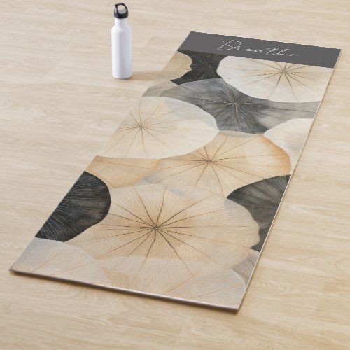 Abstract Lotus Leaves Yoga Mat