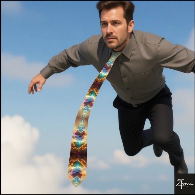Abstract Lotus Meditation Chakra Energy Flow Neck Tie (Creator Uploaded)