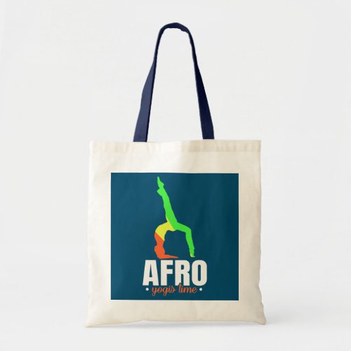 Abstract Lovable Afro Pleasant Yoga Quote  Tote Bag