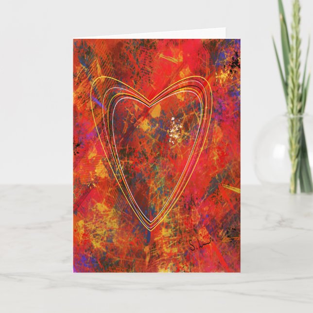 Abstract Love Greeting Card (Front)