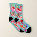 Abstract Love Hearts Socks