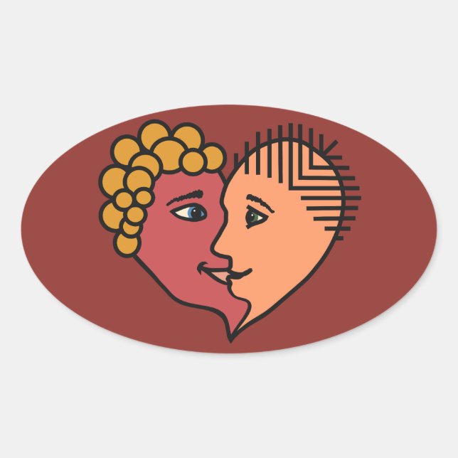 Abstract Lovers custom stickers (Front)