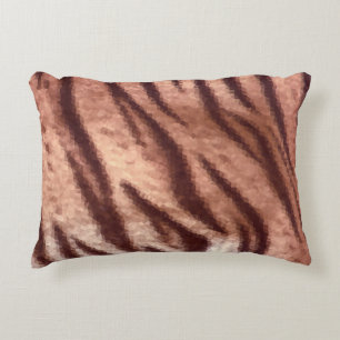 Abstract low poly animal tiger fur pattern. Nature Accent Pillow
