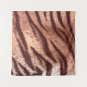 Abstract low poly animal tiger fur pattern. Nature Tapestry