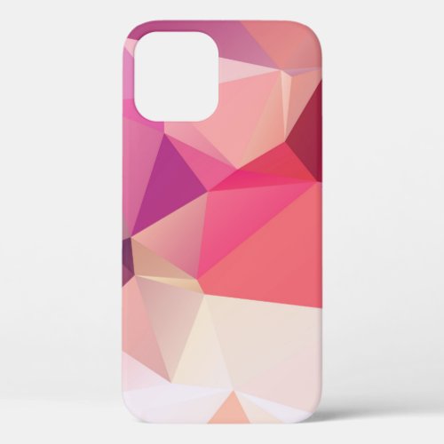 Abstract low poly background geometry triangle m iPhone 12 case