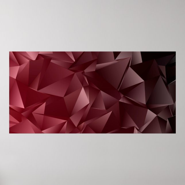 Abstract Low-Poly background. triangulated texture Poster (Front)