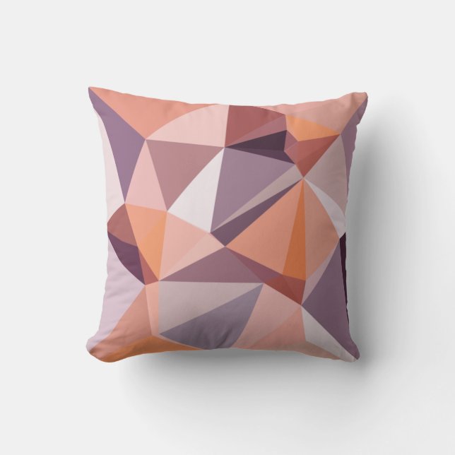 Abstract Low Polygon Throw Pillow (Front)
